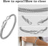 Stainless Steel Twisted Cable Wire Bracelets with Hook Clasp Stylish Roman Digital Bangle Bracelet for Women...