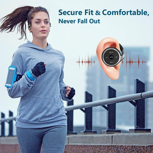 Behind The Head Headphones, itayak Bluetooth 5.0 Neckband Around Head Headphones Lightweight Small Foldable Wireless Sports Sweatproof Headset wit...