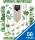 Schoolgirl Style Simply Boho Bulletin Board Set—Home Sweet Classroom Macrame Header, Leaf Border Trims, Hanging Planters, Assorted Leaves, Hexagon...