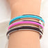Hair Tie Bracelet Stainless Steel Grooved Cuff Bangle Gift for her (3 PCS silver)...