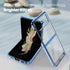 MATEPROX Compatible with Samsung Galaxy Z Flip 3 Case, Slim Thin Lightweight Protective Phone Case with Clear Back with Electroplated Frame for Sa...