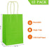 AZOWA Medium Gift Bags Light Green Kraft Paper Bags With Handles (7.5 x 3.9 x 9.8 in, 12 CT)...