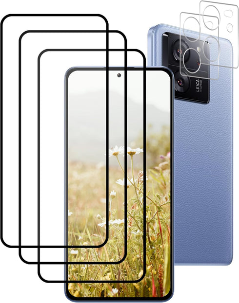 Screen Protector Xiaomi 13T/Xiaomi 13T Pro, Tempered Glass Screen Protector, Anti Scratch, Anti Fingerprint, 9H Hardness, HD Clear Film, High Sens...
