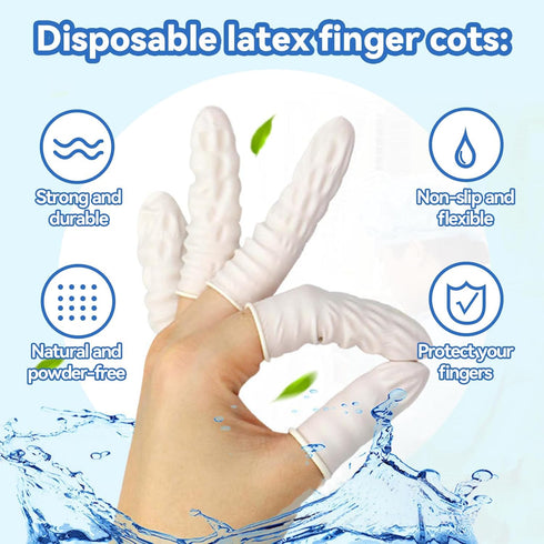 280PCS Small Finger Cots - Disposable Finger Gloves Finger Protector Rubber Fingers Cover Finger Shields Finger Sleeves for Beauty Nail Art Tattoo...
