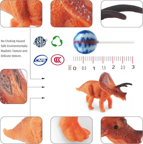 12PCS Realistic Mini Dinosaur Toy Set for Dino Party Cupcake Toppers Dinosaur Figures 3 Inch for Girls Boys Kids Toddlers Birthday Gift...