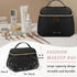 RAINSMORE Travel Makeup Bag Large Make Up Bag Waterproof Cosmetic Bag with Separate Brushes Slot Toiletry Bag for Women Portable Cosmetic Case Pou...