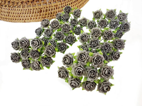 Beautiful Artificial Mulberry Paper Heart Petals Mini Roses Flowers Wedding Embellishment Scrapbooking Wedding Doll House Supplies Card DIY Crafts...