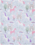 Everything Kids Unicorn Aqua, Pink and White Castles and Rainbows Super Soft Toddler Blanket...