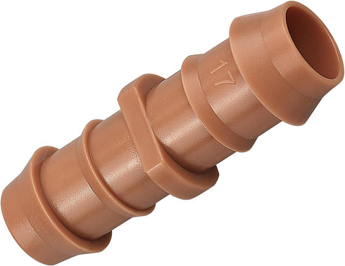 35-Pack Drip Irrigation Barbed Coupling Fittings, Barbed Connectors(17mm) Fit 1/2''(.600 ID) Drip Tubing,Sprinkler Tubing Connector for Drip Irrig...