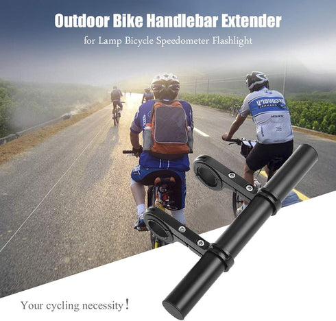 Yizhet Bike Handlebar Extender, Lightweight Durable Aluminum Alloy Double Bicycle Handlebar Extension Bracket for Holding Motorcycle E-Bike Lamp S...