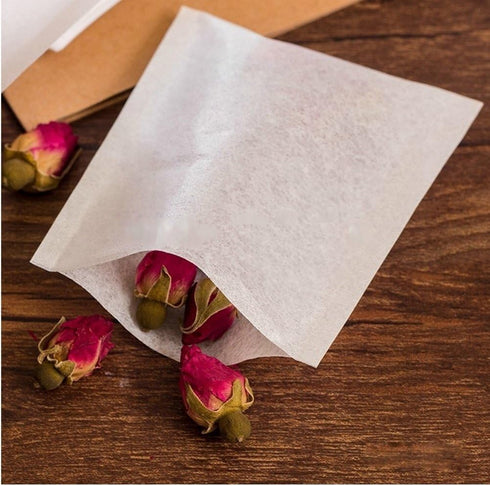 4x5 Large Sealable Tea Bags (50 Pack) White...