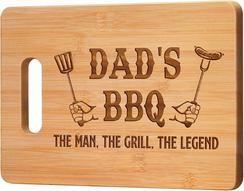 Gifts for Dad Birthday, Birthday Gifts for Dad from Daughter - Unique Engraved Grill Cutting Board - Best Dad Gifts for Fathers Day from Son Kids,...