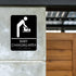 Baby Changing Area Sign for Business, ADA Compliant Braille Restroom Sign, 8.27 x 5.9 inch Diaper Changing Station Sign with Adhesive Back, Black ...