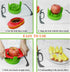 Fruit Cutter Slicer, 4 in 1 Apple Slicer with Vegetable Peeler & Cleaning Brush Mango Cutter Corer Remover Tomato Wedges Stainless Steel Heavy Dut...