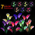 Aloudy Solar Garden Stake Lights, Upgraded 3 Pack Outdoor Waterproof Solar Powered Lights with 12 Calla Lily Flowers, 7 Colors Changing LED Solar ...