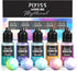Pixiss Iridescent Color Changing Alcohol Ink Set - 5 Shades of Alcohol Ink for Epoxy Resin Supplies, Yupo Paper, Tumblers, Coasters - Resin Colora...
