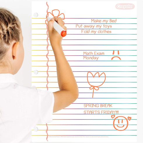 The Peel People Dry Erase Board - Notepad Paper Design, Whiteboard for School Presentations or Classroom Projects, Great for Teachers and Kids, La...