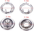 ONLYKXY 50 Sets 9.5mm/0.37inch Snap Buttons, Metal Ring Snaps, Snap Fasteners Kit, Hollow Prong Buckle (Silver)...