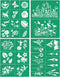 Wild Flower Stencils 4pcs, Self Adhesive Silk Screen Stencils Rose Flower Animal Plant Spring DIY Stencils for Painting on Wood, T-shirt, Chalkboa...