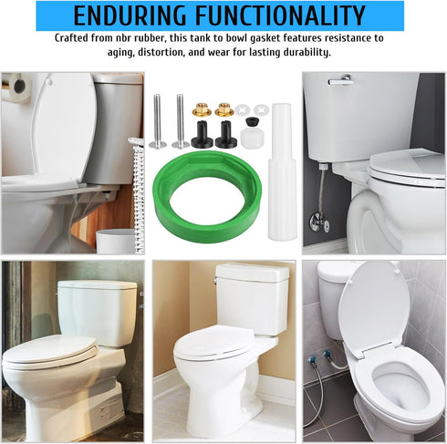 OSALADI 1 Set Universal Toilet Tank to Bowl Repair Kit Gasket Kit Inside Tank Toilet Repair Kit Tank Sealing Gasket Toilet Tank Replacement Parts...