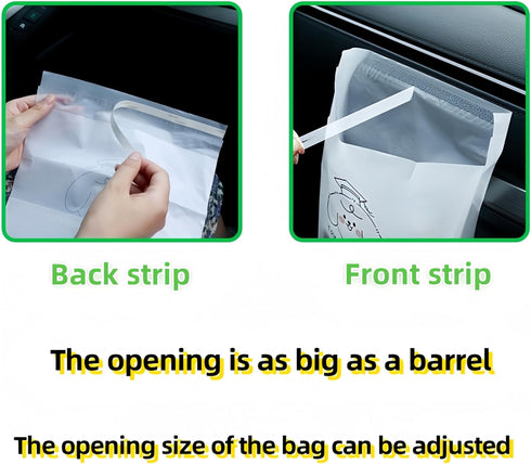 60PCS easy stick disposable car trash bag, toughness is not easy to break, convenient and firm, leak-proof vomit bag, beautiful kitchen storage ba...