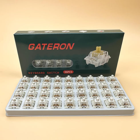Gateron G Pro 3.0 White Switches for Mechanical Keyboard,5-Pin 38gf Linear/Pre Lubed/Pin Stronger/Silent/RGB Switches(36pcs,White,5-Pin)...