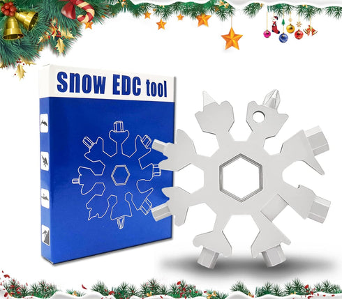 19 In 1 Incredible Tool - Easy N Genius - FEX 18-in-1 Stainless Steel Snowflakes Multi-Tool (Silver)...