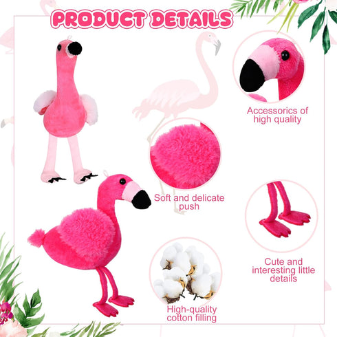 12 Pcs Plush Flamingo Party Favors 5 to 6 Inch Flamingo Keychain Pink Flamingo Stuffed Animal Mini Stuffed Animals Keychains DIY Stuffed Flamingo ...