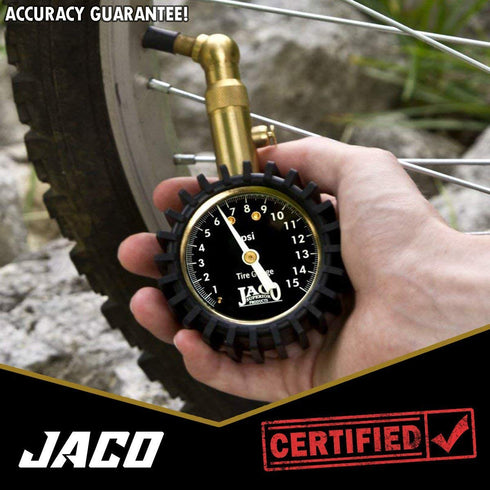 JACO Elite Low Pressure Tire Gauge - 15 PSI...