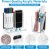 2 Pack Magnetic Pen Holder, Acrylic Magnetic Dry Erase Marker Holder with Full Magnet Back and 4 Compartments, Magnetic Pencil Cup Locker Organize...