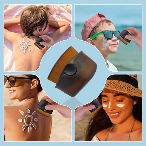 Esimen Sunscreen Applicator for Kids, Sunblock Buddy with Protective Caps, Sun Lotion Applicator Sun Cream Brush for Blending Liquid, Cream or Fla...