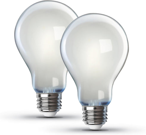 Feit Electric A21 LED Light Bulbs, 100W Equivalent, Dimmable, E26 Standard Base, 90 CRI, 1600 Lumens, 5000K Daylight, 13 Years Lifetime, Frosted W...