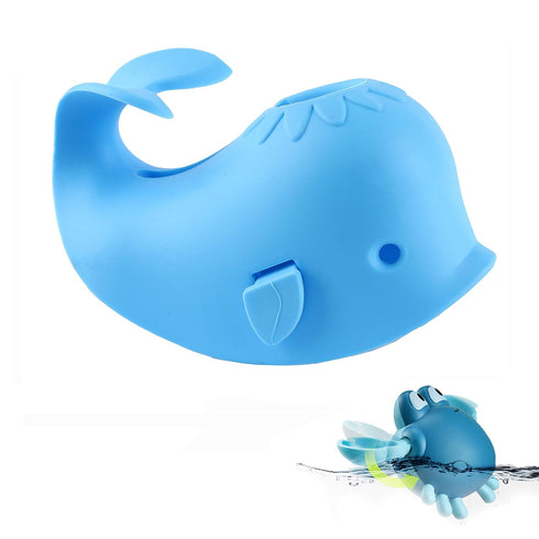 Bath Spout Cover, Universal Whale Bathtub Faucet Baby Shower Protection Cover with A Gift for Kid Toddler Bath Safety...