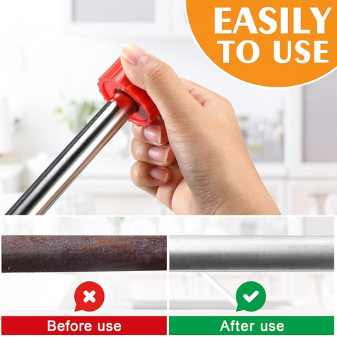 6 Pieces Copper Pipe Cleaners Include 12 Inch, 34 Inch, 1 Inch Handy Sized Plumber, Tube Cleaning Brush for Copper, Red Different Size Copper Pipe...