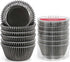 Caperci Black Foil Cupcake Muffin Liners Standard Size Baking Cups 150-Pack - Premium Greaseproof & Sturdy...