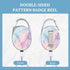 Badge Reels Retractable?Double Sided Color Print Pattern Retractable Badge Holders?with Retractable Keychain, Badge Clip and Key Ring?Durable Nylo...