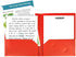 Plastic Folders with Pockets, 6 Color Heavy Duty Two Pocket Folder Business Card Holder for Office High School...