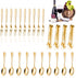 Cunhill 24 Pcs Charcuterie Accessories Mini Cocktail Tongs Small Serving Spoons and Appetizer Forks Stainless Steel Tongs Charcuterie Utensils for...