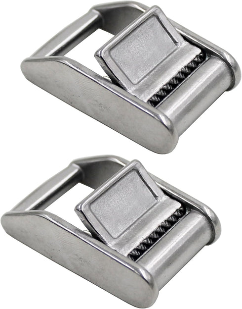 YYST Stainless Steel 316 Cam Flap Buckles Press Cam Buckles Tie Down Buckle for 1" 25mm Webbing Strap (2/ PK) - No Webbing...