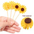 60 Pieces Sunflower Cupcake Toppers Yellow Flower Cake Picks Sunflower Toothpicks Summer Food Picks for Wedding Party Supplies Birthday Cake Decor...