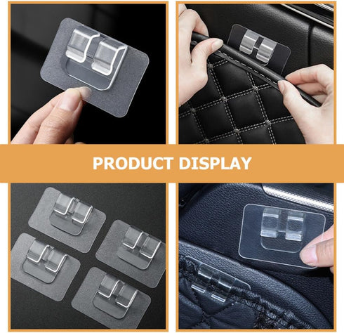 30Pcs Multipurpose Car Mat Fixing Buckles, Universal Car Floor Mat PVC Self-Adhesive Car Foot Pad Fixed Sticker, Antiskid Pad Fastener Curtain Bra...