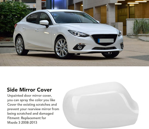 Door Mirror , Car Side Mirror Cover ABS High Strength Wear Resistant Replacement for Mazda 3 2008?2013 (Right 57731FJ020)...