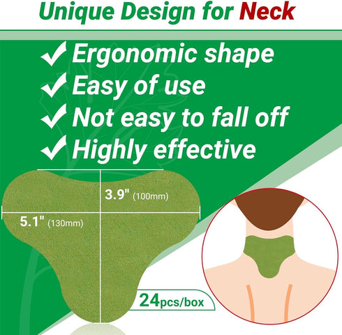 Neck Patches - 24 Count Warming Herbal Plaster Maximum Strength Heat Patches, 8 Hours Deep Heating Extra Strength Joint Soreness Soothing Patch fo...