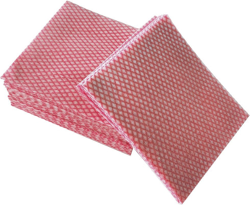 Disposable Cleaning Towels Dish Towels and Dish Cloths Reusable Towels 11.5” x 13.5”, Handy Cleaning Wipes, Pink (50)...