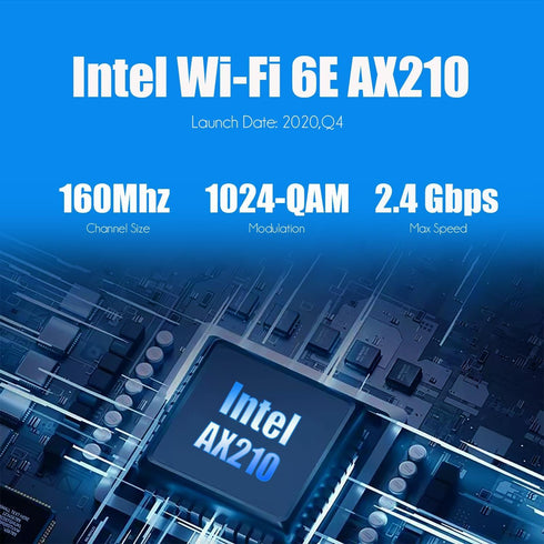 GLOTRENDS WiFi 6E AX5400 PCIe Card with Low-profile Bracket for Desktop PC, Intel AX210 Chip, 802.11ax, Bluetooth 5.3, Support Windows 11/10/Linux...