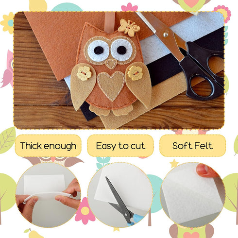 60PCS Felt Sheets Fabric, 4" X 4" Soft Felt Fabric for Crafts Halloween Christmas Fabric Fall Felt Squares for DIY and Sewing Projects (White)...