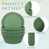 Whaline 300Pcs Green Cupcake Liners Olive Dark Green Baking Cups Wedding Baby Shower Cupcake Wrappers Holders Muffin Liners for Bridal Shower Birt...