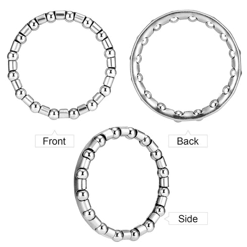Bike-Ball-Bearing-Retainer, Bicycle-Headset-Ball-Bearings, 5/32" x 16-Balls-Braring for Bike-Fork - 4 Pcs Replacement Mountain Bike Parts Repair A...
