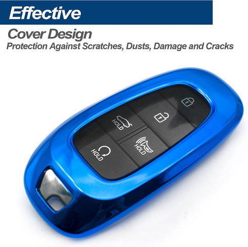 Fit for Hyundai Tucson Palisade Santa Cruz Ioniq 5 Santa Fe Nexo Sonata Ioniq Key Fob Cover Case Shell Holder Protector Keyless Entry Sleeve Acces...