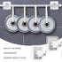 10PCS Curtain Rods No Drilling,Bracket No Drill Curtain Rod Brackets Self Adhesive Curtain Rod Holders Nail Free Adjustable Curtain Rod Hooks Curt...